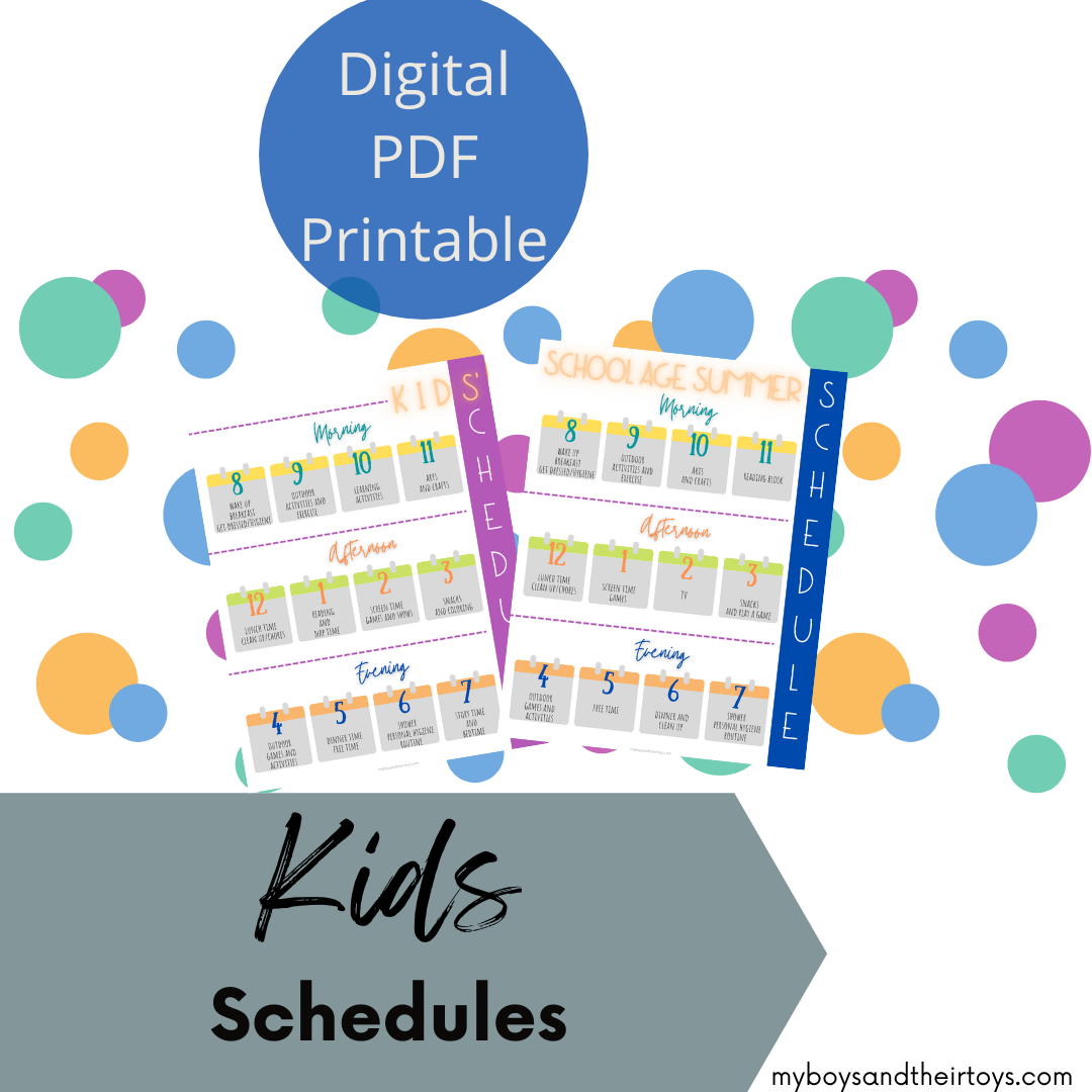 Kids Daily Schedule/Summer Schedule Printable