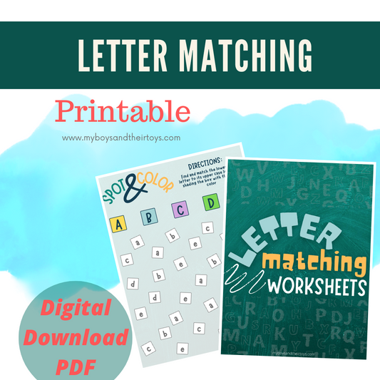 Preschool Alphabet Letter Matching Worksheets